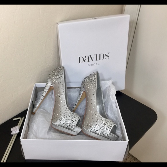 silver crystal shoes